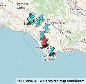 Mappa Sabaudia, 04016 Sabaudia LT, Italia (10.9405)