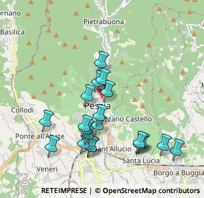 Mappa Piazza Guido Rossa, 51017 Pescia PT, Italia (1.899)