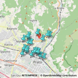 Mappa Via Luigi Tomellini, 59100 Prato PO, Italia (1.7335)