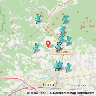 Mappa Via di Mastiano e Gugliano, 55100 Lucca LU, Italia (3.64364)