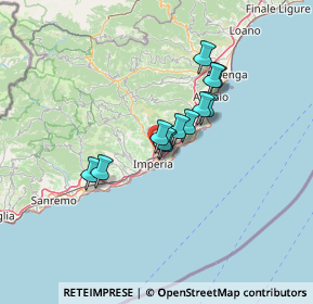 Mappa Salita Costarossa, 18100 Imperia IM, Italia (9.41583)