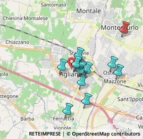 Mappa Via Antonio Vivaldi, 51031 Agliana PT, Italia (1.37538)