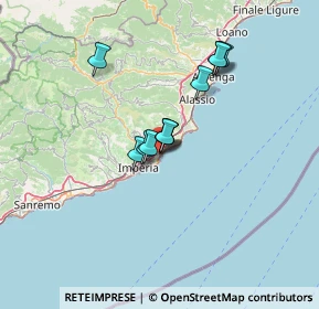 Mappa Via Milano, 18013 Diano Marina IM, Italia (9.53)