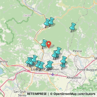 Mappa Via di Ciciana, 55100 Lucca LU, Italia (7.64941)