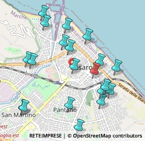 Mappa Via Almerici, 61100 Pesaro PU, Italia (1.109)