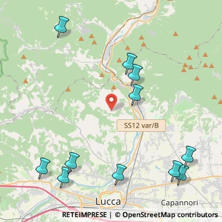 Mappa Via di Mastiano e Giuliano, 55100 Lucca LU, Italia (5.86091)