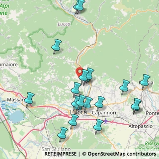 Mappa Via di Mastiano e Giuliano, 55100 Lucca LU, Italia (9.4125)