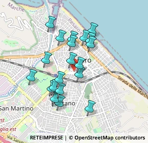 Mappa Viale 11 Febbraio, 61100 Pesaro PU, Italia (0.7925)