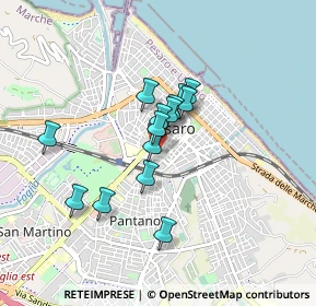 Mappa Viale 11 Febbraio, 61100 Pesaro PU, Italia (0.64286)
