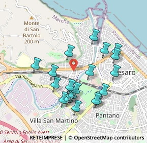 Mappa Via Montenevoso, 61121 Pesaro PU, Italia (0.9035)