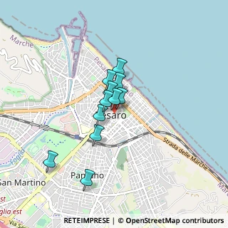 Mappa Largo Terenzio Mamiani, 61121 Pesaro PU, Italia (0.60091)
