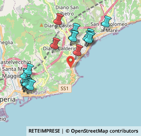 Mappa Via Pacetta, 18013 Diano Marina IM, Italia (2.1615)