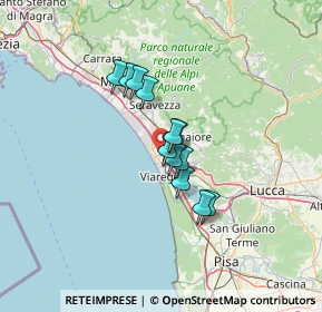 Mappa 55041 Viareggio LU, Italia (8.9575)