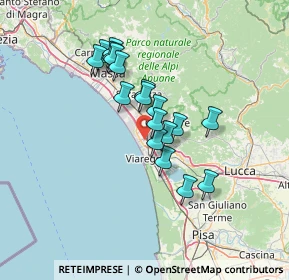 Mappa 55041 Viareggio LU, Italia (11.095)