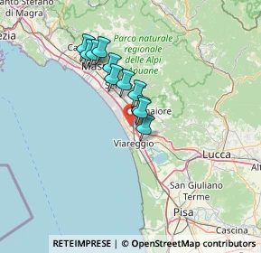 Mappa 55041 Viareggio LU, Italia (10.28545)