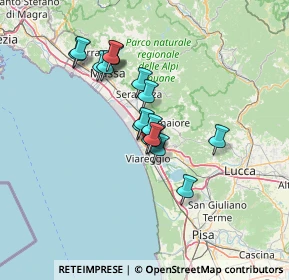 Mappa 55041 Viareggio LU, Italia (10.79667)