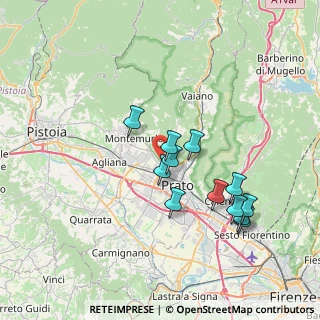 Mappa Via Umberto Ridolfi, 59100 Prato PO, Italia (6.88833)