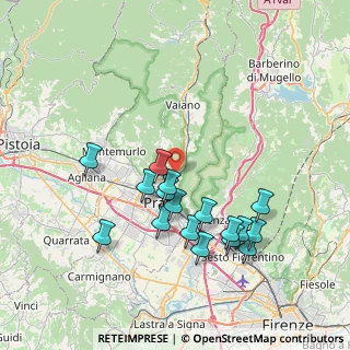 Mappa Via Giovanni Prati, 59100 Prato PO, Italia (7.60059)