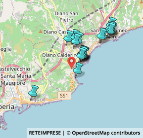 Mappa Via Olanda, 18013 Diano Marina IM, Italia (1.536)