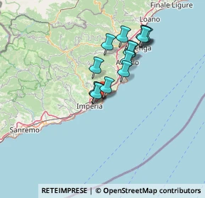 Mappa Via Olanda, 18013 Diano Marina IM, Italia (11.41667)