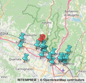Mappa Via delle Sacca, 59100 Prato PO, Italia (7.73278)