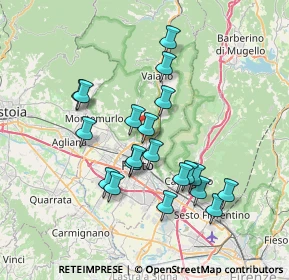 Mappa Via delle Sacca, 59100 Prato PO, Italia (6.8315)