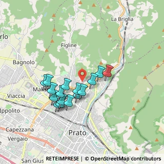 Mappa Via Per Il Monticello, 59100 Prato PO, Italia (1.55125)
