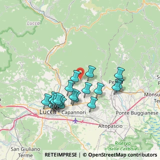 Mappa Via Valgiano, 55012 Capannori LU, Italia (7.167)