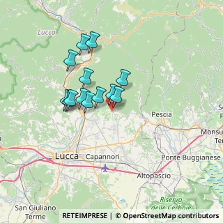 Mappa Via Valgiano, 55012 Capannori LU, Italia (5.64154)
