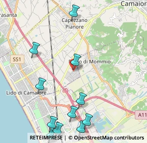 Mappa Via dei Carpentieri, 55041 Viareggio LU, Italia (2.94667)