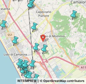 Mappa Via dei Carpentieri, 55041 Viareggio LU, Italia (3.2765)