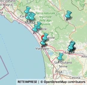 Mappa Via dei Carpentieri, 55041 Viareggio LU, Italia (15.854)