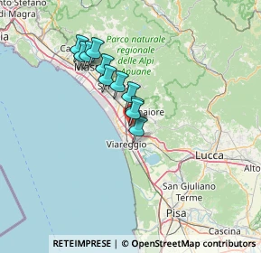 Mappa Via dei Carpentieri, 55041 Viareggio LU, Italia (10.43182)