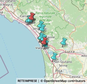 Mappa Via dei Carpentieri, 55041 Viareggio LU, Italia (9.7925)