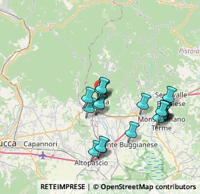 Mappa Via Antonio Nieri, 51017 Pescia PT, Italia (7.1925)