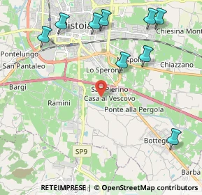 Mappa Via dell'Ombrone Vecchio, 51100 Pistoia PT, Italia (3.02545)