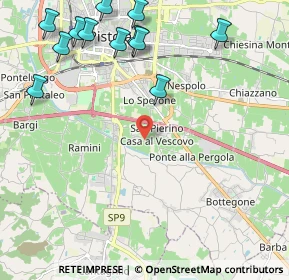 Mappa Via dell'Ombrone Vecchio, 51100 Pistoia PT, Italia (2.8375)