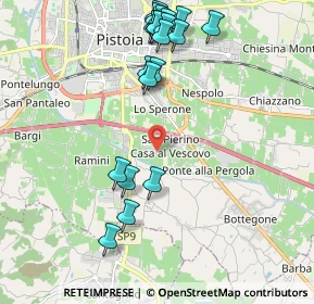 Mappa Via dell'Ombrone Vecchio, 51100 Pistoia PT, Italia (2.3655)