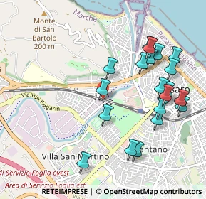Mappa Via Fossombrone, 61121 Pesaro PU, Italia (1.094)