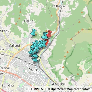 Mappa Via Enrico Bensa, 59100 Prato PO, Italia (1.2615)