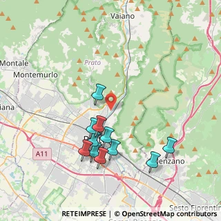 Mappa Via Enrico Bensa, 59100 Prato PO, Italia (3.93818)