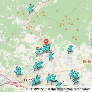 Mappa Via della Chiesa di Saltocchio, 55100 Lucca LU, Italia (6.4325)