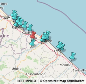 Mappa Via Lombardia, 61100 Pesaro PU, Italia (14.28688)