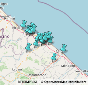 Mappa Via Lombardia, 61100 Pesaro PU, Italia (8.77632)