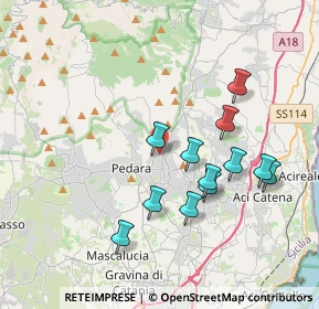 Mappa Via M. R. Imbriani, 95039 Trecastagni CT, Italia (3.95833)