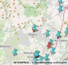 Mappa Via Faro, 95030 Pedara CT, Italia (6.9975)