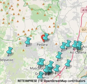 Mappa Via Faro, 95030 Pedara CT, Italia (5.9565)