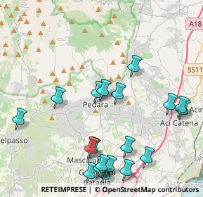 Mappa Via Don Ludovico, 95030 Pedara CT, Italia (5.509)