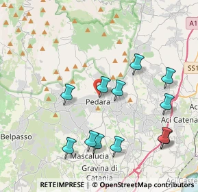 Mappa Via delle Rimembranze, 95030 Pedara CT, Italia (4.73667)