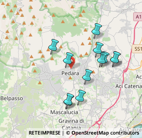 Mappa Via delle Rimembranze, 95030 Pedara CT, Italia (3.86083)